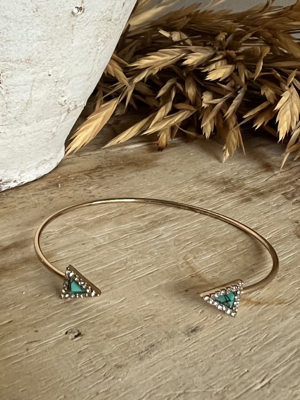 Turquoise & Faux Diamond Arrowhead Coastal Cowgirl Bracelet